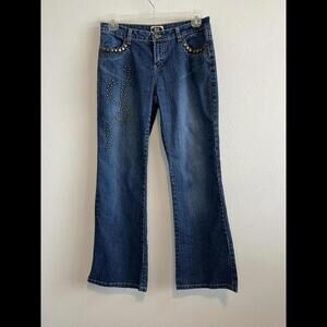 Y2K Studded Jeans Boot‎ Cut Style